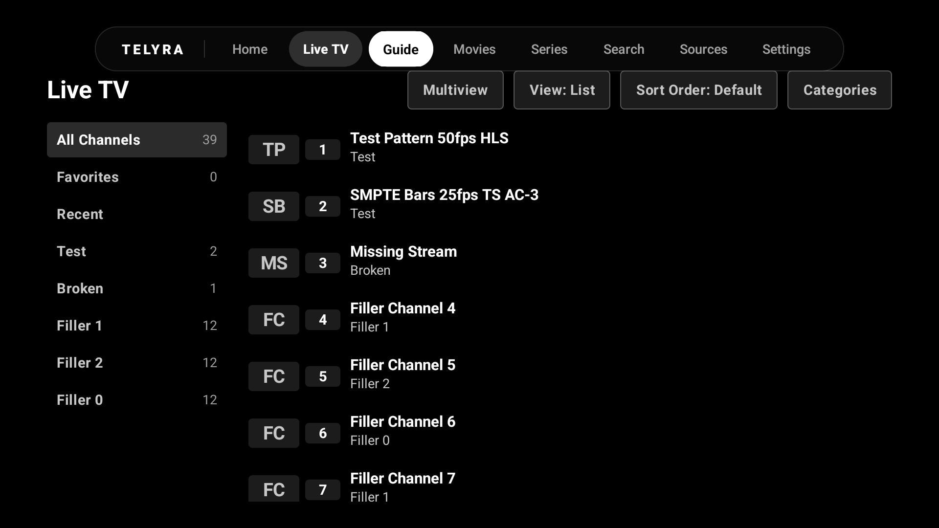 TELYRA TV - EPG Rehberi